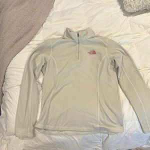 Cream The North Face Quarter Zip Fleece